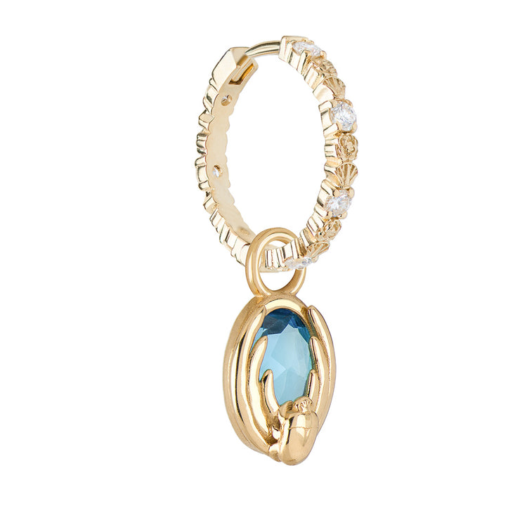 Cancer Swiss Blue Topaz Capsule