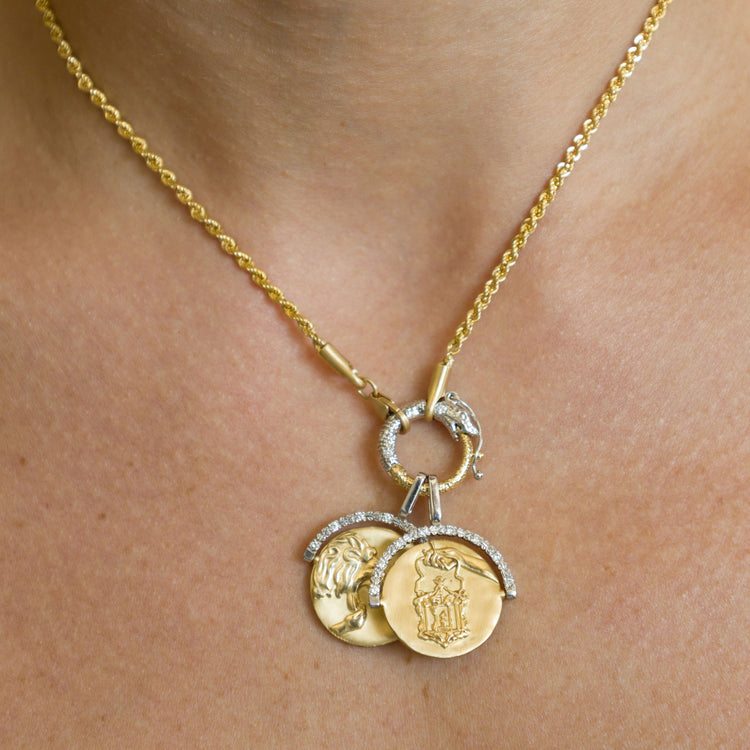 Lover/Hermit Coin Pendant