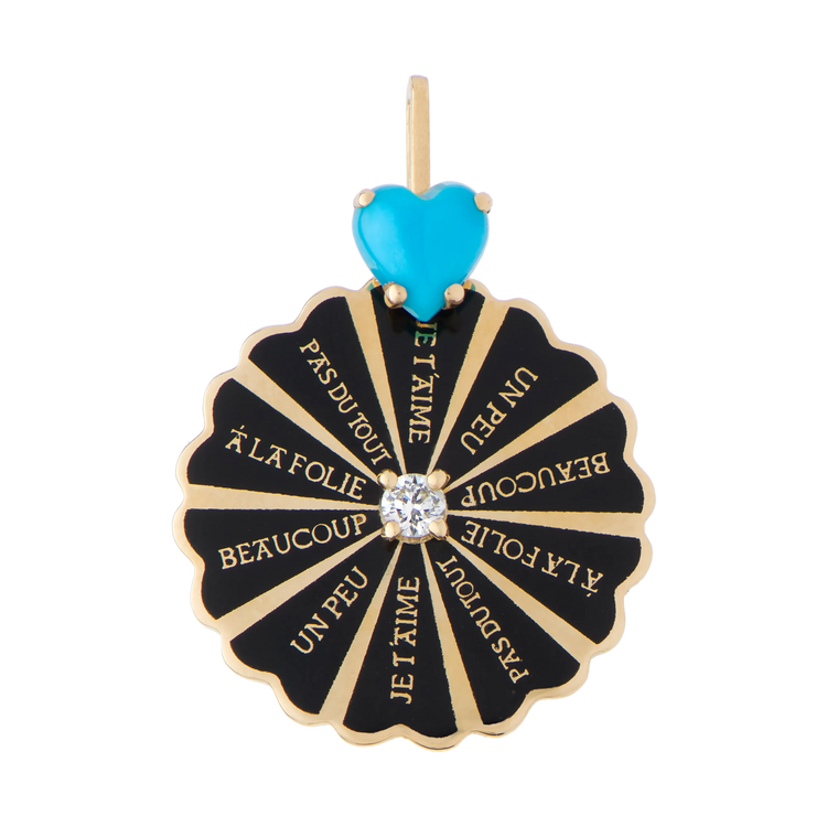 Marguerite Turquoise Black Pendant