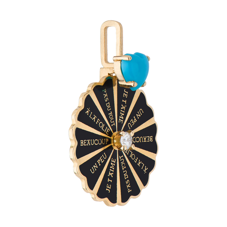 Marguerite Turquoise Black Pendant