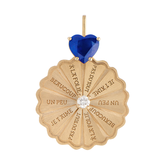 Marguerite Blue Sapphire Brilliant Classic Pendant