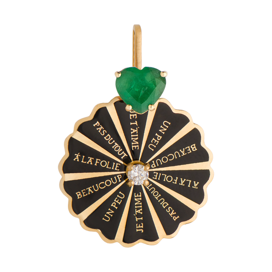 Marguerite Emerald Black Pendant