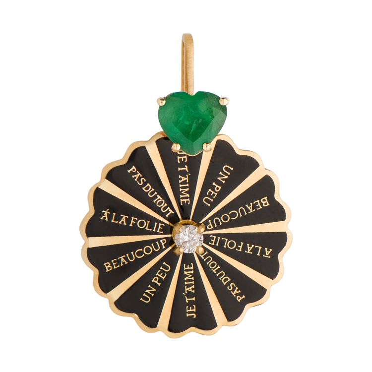 Marguerite Emerald Black Pendant