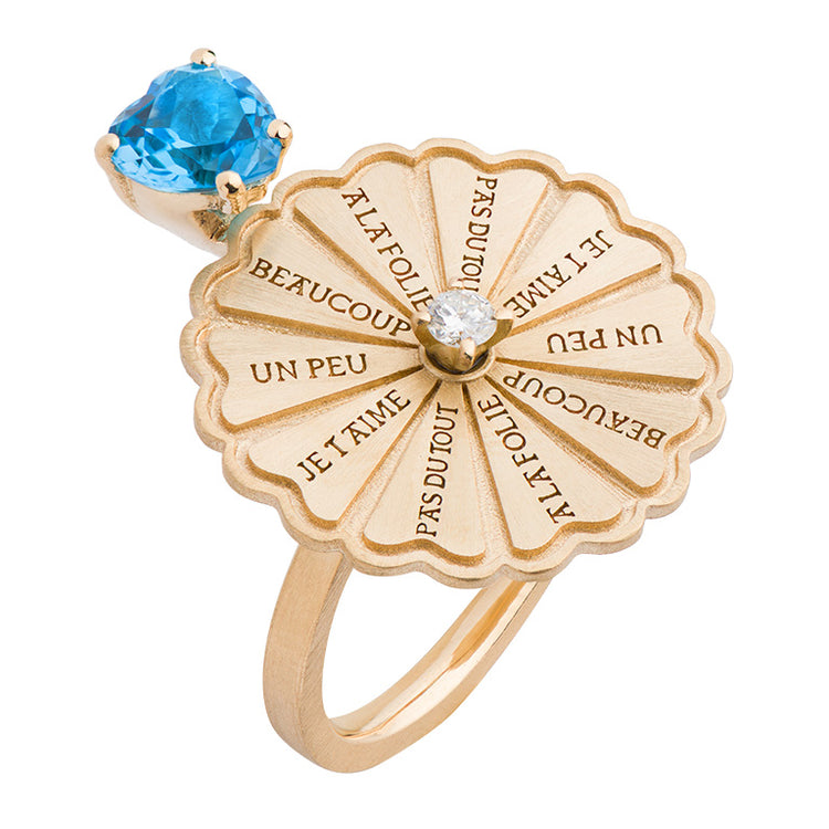 Marguerite Swiss Blue Topaz Classic Ring