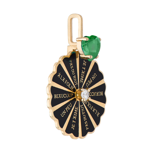 Marguerite Emerald Black Pendant