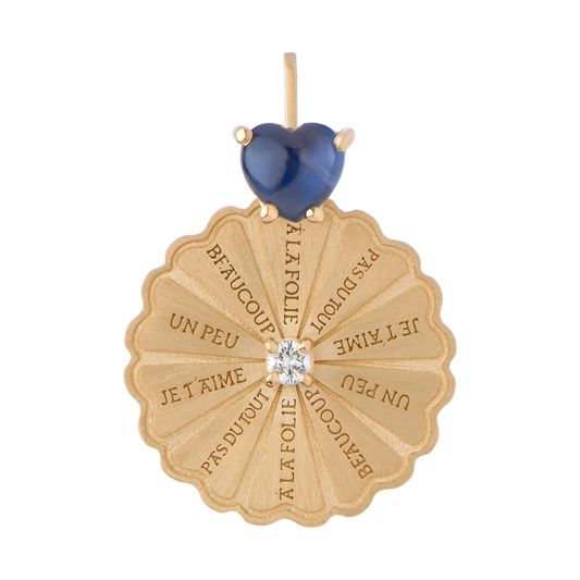 Marguerite Blue Sapphire Cab Classic Pendant