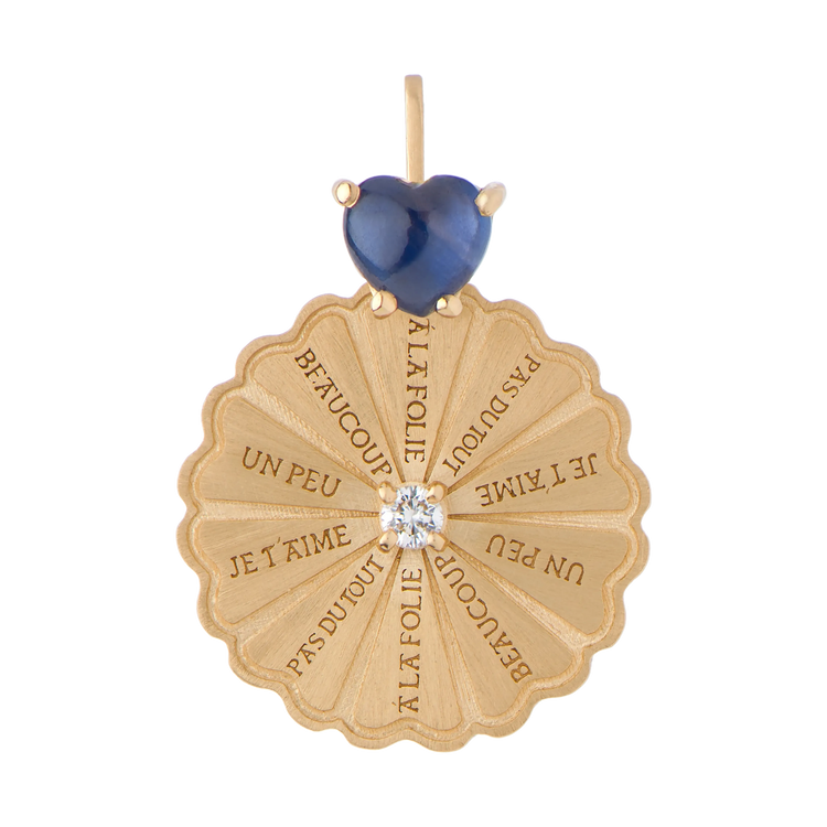 Marguerite Blue Sapphire Cab Classic Pendant