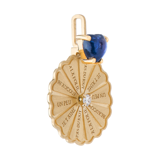 Marguerite Blue Sapphire Cab Classic Pendant