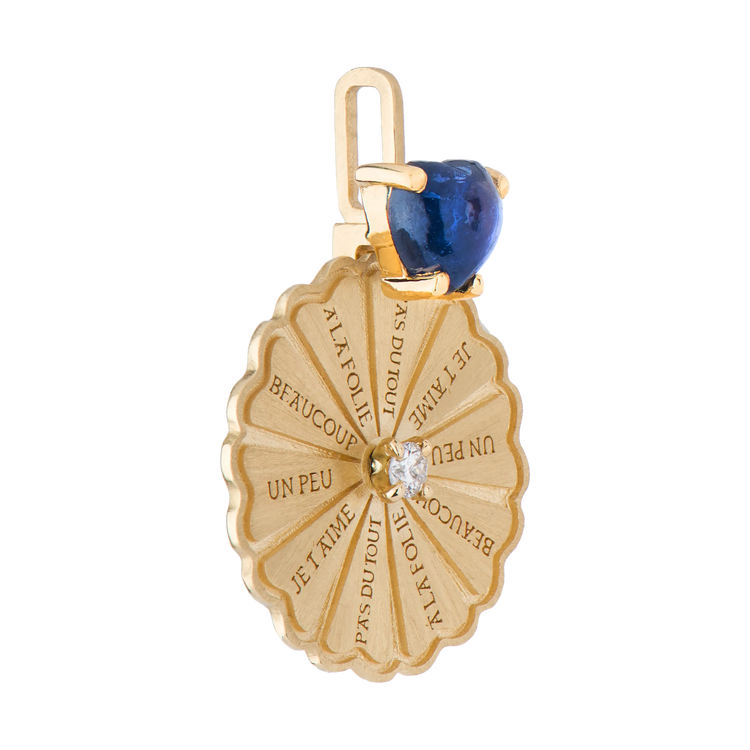 Marguerite Blue Sapphire Cab Classic Pendant