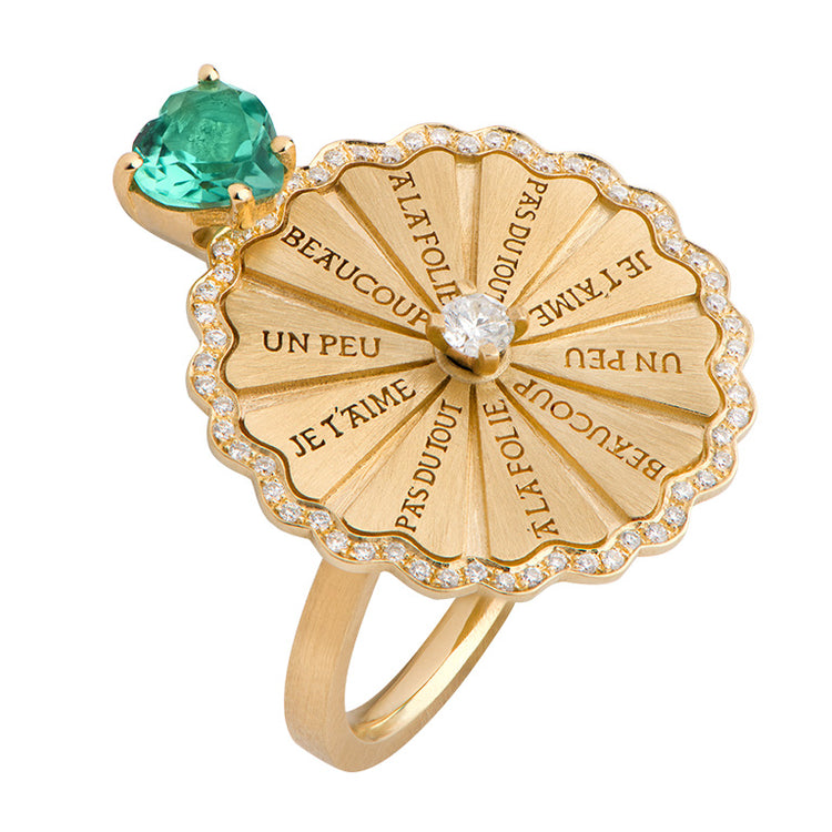 Marguerite Brazolite Serti White Diamond Ring