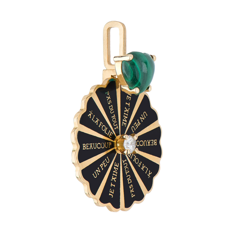 Marguerite Malachite Black Pendant