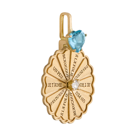 Marguerite Swiss Blue Topaz Classic Pendant