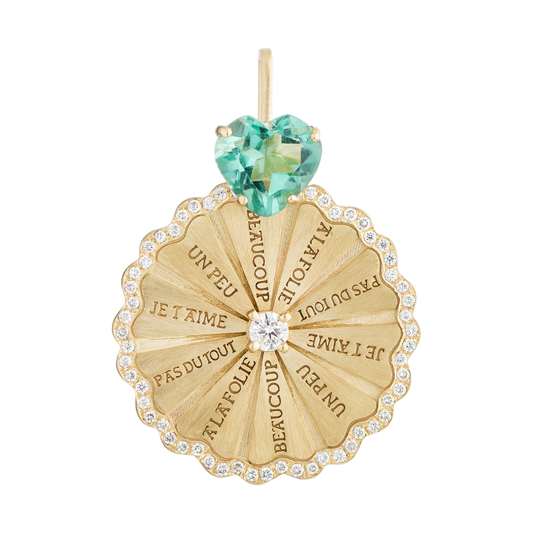 Marguerite Brazolite Serti White Diamond Pendant