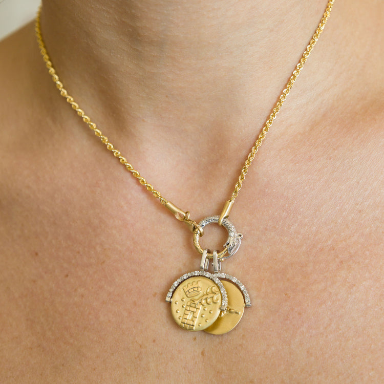 Tower/Strength Coin Pendant