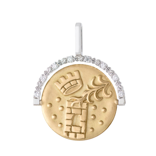 Tower/Strength Coin Pendant